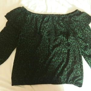 New Green and Black Michael Kors Top Size 1X